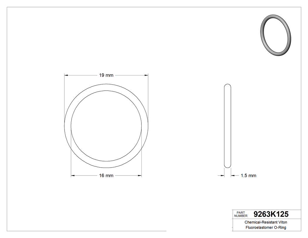 Technical drawing - 9263K125